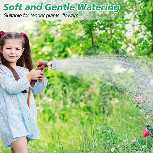 Dreyoo Water Nozzle with 2000 Tiny Holes, 3/4'' Aluminium Alloy Water Hose Nozzle with PTFE Thread Seal Tape for Outdoor Garden Watering Flowers, Plants, Greenhouse, Nurseryman, Container