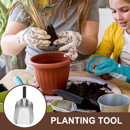 Kisangel Stainless Steel Garden Trowel Square Hand Shovel for Digging Hard Soil Transplanting Loosening Planting Vegetables and Flowers Lightweight Garden Hand Tool 11.61 X 5.11 in