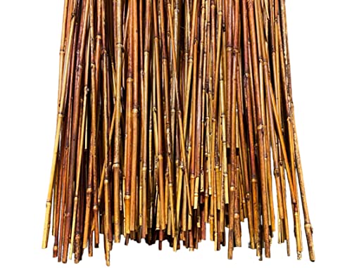5.5 Feet Natural Thin Bamboo Stakes - Over 5 Feet Tall - Pack of 20 - Multiple Colors Available! (Brown) - color: Brown