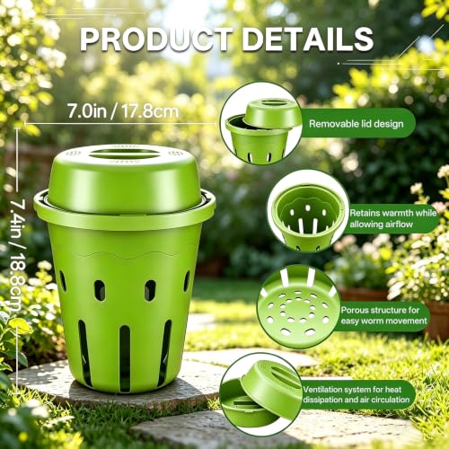 Mini Inground Worm Composter, Underground Worm Farm with Aeration & Animal-Proof Lid, Organic Vermicomposting Container for Garden, Raised Beds & Yard, Easy for Beginners, Green - size: 1-pack