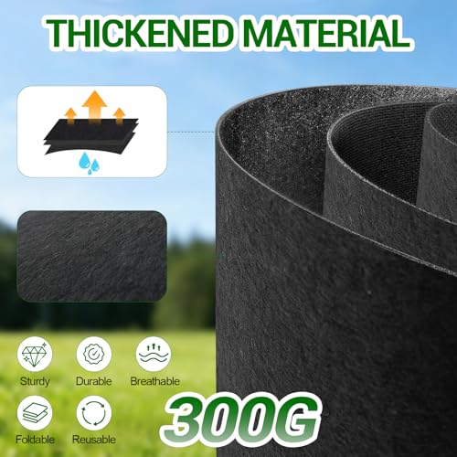 5-Pack 10 Gallon Grow Bags, Thickened Aeration Fabric Pots - size: 10