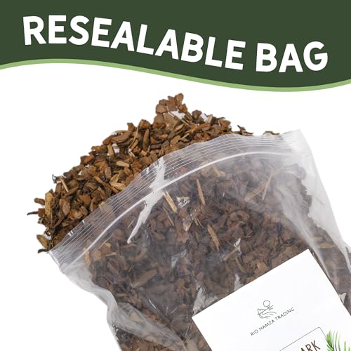 100% Natural Pine Bark Mulch Nuggets (8 Quarts), Small Mulch Chips for Indoor/Outdoor Container Gardening, Ideal for Soil Supplement, Houseplant Mulch - size: 8 Quarts