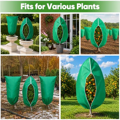 SPORTYOUTH 4 Pack Plant Covers Freeze Protection Frost Blankets 32"x47.2" - size: 31.5“x47.2"-4P