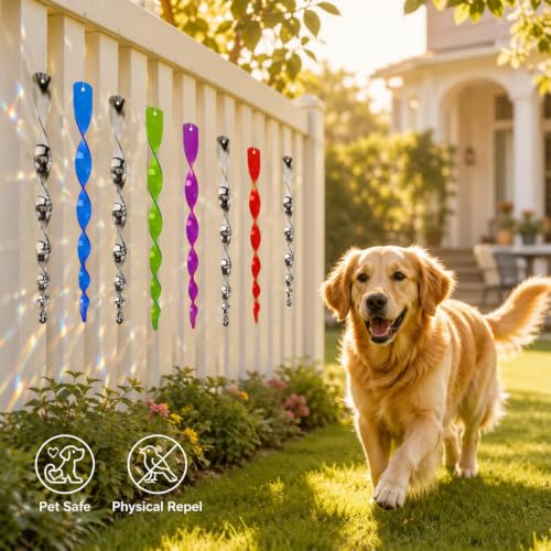 5Pc/Set Woodpecker Deterrent for House, Wind Driven Rotation Bird Scare Rod