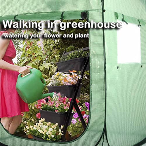Porayhut Pop Up Greenhouse Tent,Portable X-Large Walk-in Flower House ,Indoor Outdoor Gardening Plant Sunshine Room with PE Mesh Cloth Cover for Protecting Plant from Cold Frost & Birds - style: 85'' Tall Large greenhouse tent