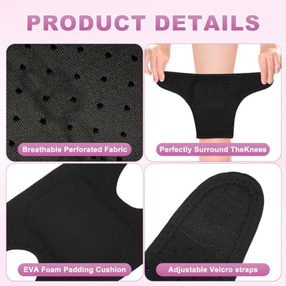 M METERXITY 2-Pack Gardening Knee Pads Thick Foam S Black - color: Black, size: Small