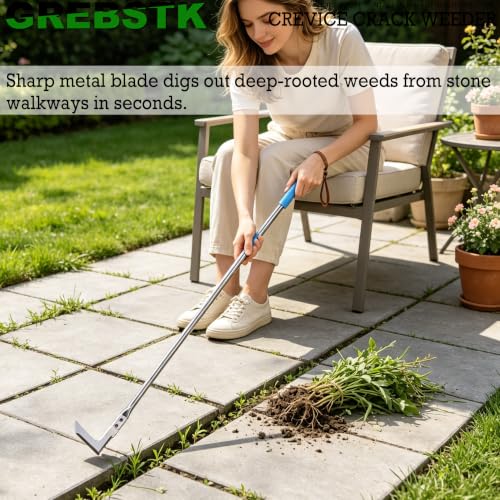 GREBSTK Crack Weeder Crevice Weeding Stainless Steel Sharp Tool, 36 in - size: 36in Crack Weeder