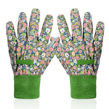 Women's Gardening Gloves Weeding and Thorn Resistant Work Gloves for Digging Planting Pruning Raking-Grown - color: Green-1