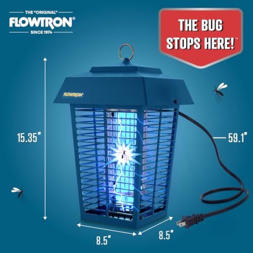 Flowtron Electric Bug Zapper, 1 Acre Outdoor, 40W UV, 5600V Zap, Blue - color: Astronaut Blue