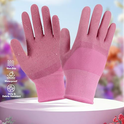 Housolution Gardening Tools Set, 10PCS Gardening Gifts for Women, Pink - color: Pink