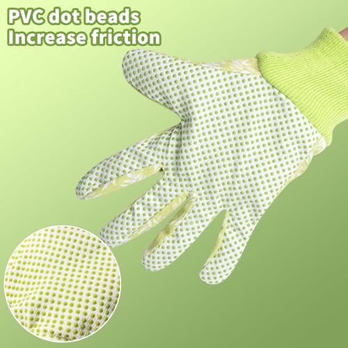 Women's Gardening Gloves Weeding and Thorn Resistant Work Gloves for Digging Planting Pruning Raking-Grown - color: Green-2