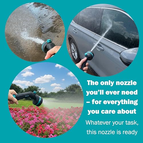 Gilmour Heavy Duty Button Control Garden Hose Nozzle with Swivel Connect