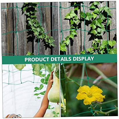 YARNOW Plant Climbing Net Green, Trellis Netting for Climbing Plants Vegetables Fruits, Ideal for Outdoor Vertical Horizontal Use