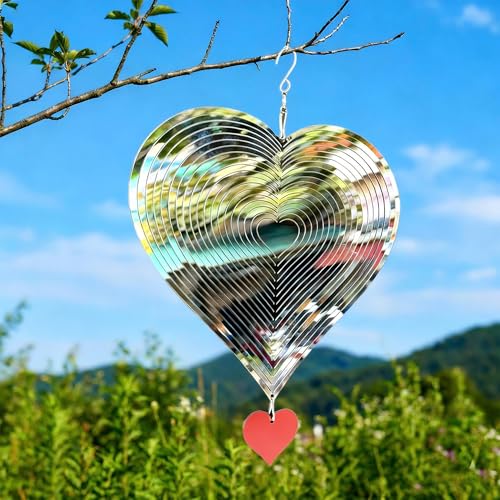Reflective Bird Deterrents for Outside, Woodpecker Repellent - size: Big Heart