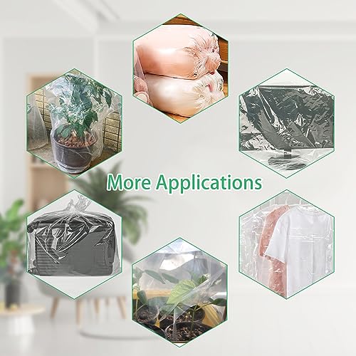 6Pcs 39"x39" Winter Plant Cover Freeze Protection, Plastic Plant Frost Bags - size: 39"H, 39" Opening