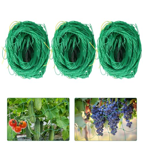 Kikhope Trellis Netting for Climbing Plants, 3 Pack 5.9x5.9 ft Trellis Net - size: 5.9ft x 5.9ft (3 Packs)