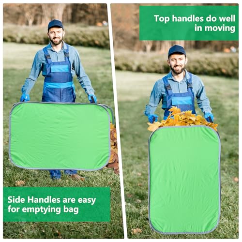 80 Gallon Leaf Collector Bag, Collapsible Trash Can Yard Waste Bag, Portable Pop Up Leaf Bags, Reusable Yard Garden Bags for Leaves Lawn Trash