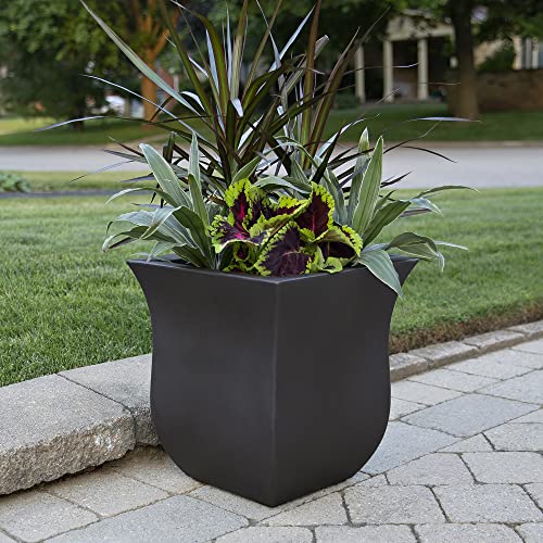 Mayne 5873-ES Polyethylene Planter, Espresso 16x16 - color: Espresso
