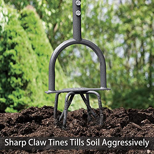 Jardineer Hand Tiller Garden Claw Set, Garden Twist Tiller with Small Soil Tiller, Heavy Duty Manual for Flower Box and Raised Bed - size: Large & Small (2 Units)