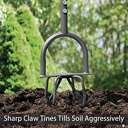 Jardineer Hand Tiller Garden Claw Set, Garden Twist Tiller with Small Soil Tiller, Heavy Duty Manual for Flower Box and Raised Bed - size: Large & Small (2 Units)