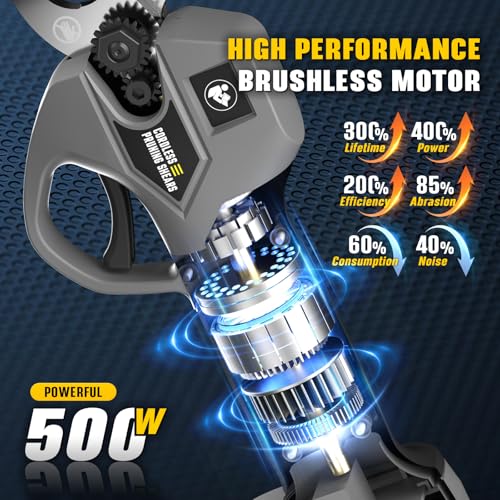 Brushless Electric Pruning Shears Cordless for DeWalt 20V Max Battery