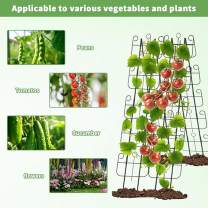 Cucumber Trellis for Raised Bed, Metal Rustproof A-Frame Garden Trellis, Outdoor Heavy Duty Climbing Plants Support for Cucumber, Vegetables, Vine, Expandable Height & Width - size: 20 Pack-17in(H)x12.6in(L)