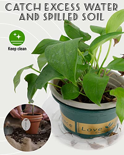 DF DUALFERV Plastic Plant Saucer, 18 Pcs Plant Plates to Catch Water Indoor Plants of 6, 8,10,12 Inch, Plastic Plant Trays, Plant Drip Trays with No Holes