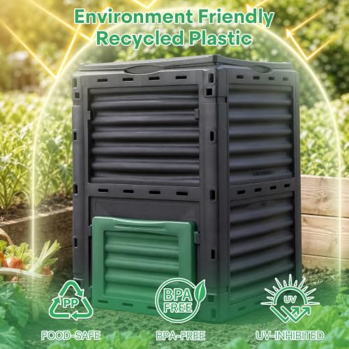 Athena Collection 80 Gallon Compost Bin, Green