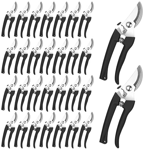 Chumia 30 Pack Garden Shears Flower Clippers for Plant Cutting, Black - color: As Pictures