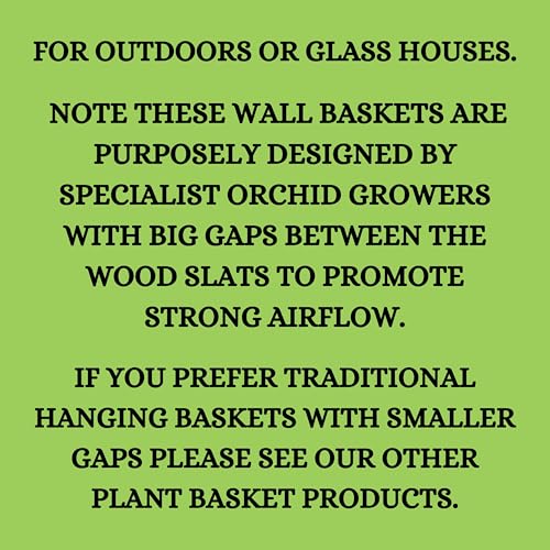 3 Wooden Orchid Wall Planters, Plant Baskets for Wall Mounting (Wall Baskets)