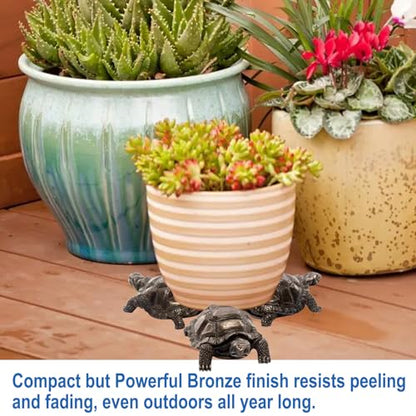 3Pcs Turtle Resin Pot Feet – Decorative Plant Stand Risers for Indoor/Outdoor Flower Pots, Durable & Weatherproof Planter Supports (Turtle Design)