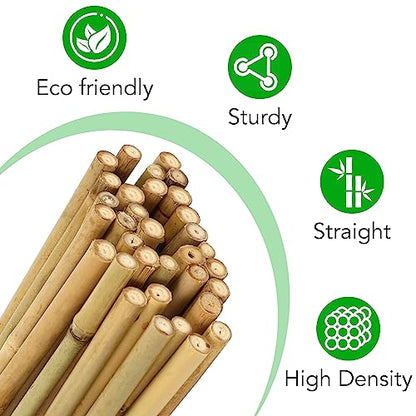 SWANGSA 6 Pack 4Ft Bamboo Trellis for Climbing Plants, Fan-Shaped Garden Ladder Trellis with 100pcs Twist Ties for Outdoor and Indoor Plant Support, Potted Plants, Cucumber, Tomato, Vine - size: 4ft