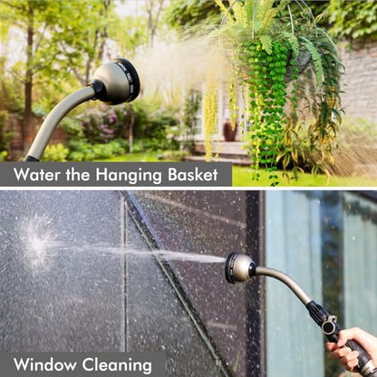 RESTMO Watering Wand Heavy Duty, 15-Inch Long Hose Nozzle Sprayer - color: Bronze