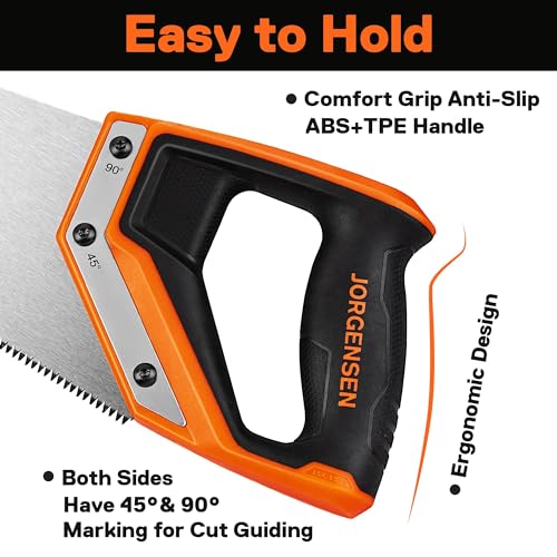 JORGENSEN 15 Inch Pro Hand Saw, 8 TPI Fine Cut Aluminum Handle - style: 15 Inch