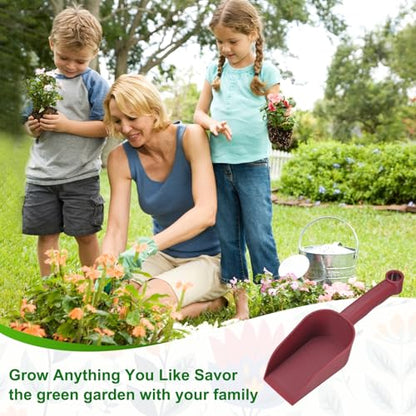 M METERXITY 2-Pack Garden Shovel Trowel Hand Shovels, 23cm/9.06 Inch Plastic Gardening Tools for Digging, Transplanting, Soil Loosening and Planting, Ergonomic Handle [Wine Red] - color: Wine Red, size: Small