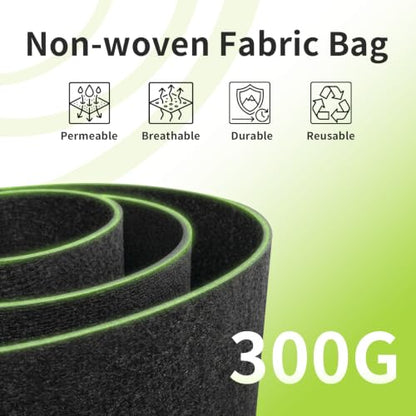 Hoikwo 10-Pack Assorted Sizes Fabric Grow Bags, 5 Pack Each of 5&10 Gallon - size: Multisize-5&10-Each 5 Packs