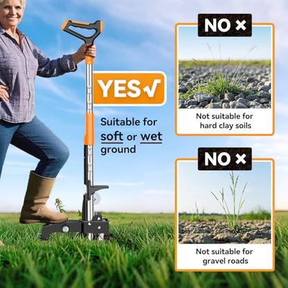 Fulljion Weed Puller Tool,No Bending/Kneeling for Lawn,Yard & Garden Tool