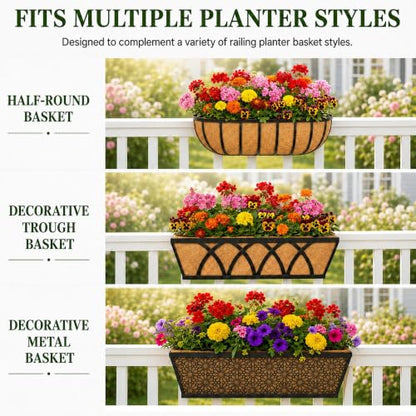 2 Pack Metal Window Box Brackets Adjustable Railing Planter Boxes Brackets