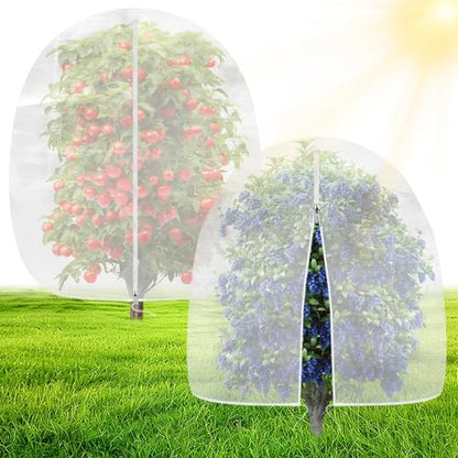 OZMI Bird Netting for Garden, 6 x 6 FT Blueberry Bush Netting Cover with Zipper, Drawstring Reusable Mesh Plant Protector for Shrubs Bush Fruit Tree Potted (2 Pack) - size: 6 x 6 FT