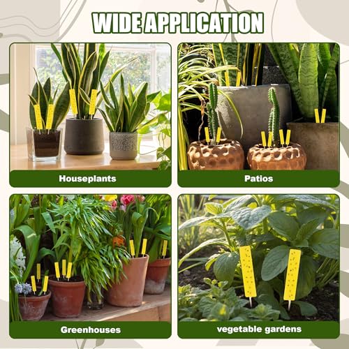 36 PCS Yellow Sticky Traps for Plant Gnats, Fungus Gnat Trap (4" x 1") - color: Yellow