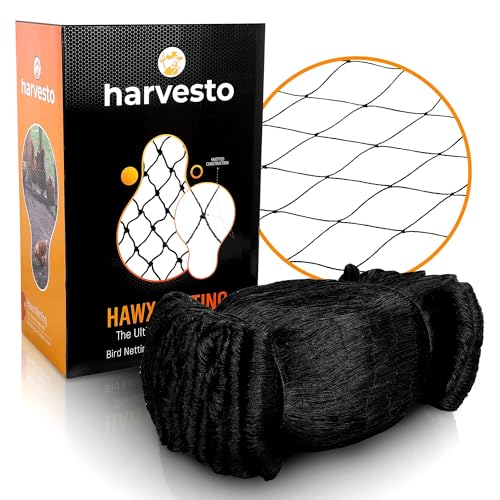 Harvesto Heavy Duty Bird Netting for Chicken Coops & Runs | Tree & Garden Netting Mesh 1-1/2" | Keep Hawks, Birds & Predators Away | Bird Netting for Blueberry Bushes, Vegetables & Fruit (50' x 150') - size: 50 x 150 ft