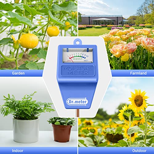 Dr.meter Soil Moisture Meter for Plants, Plant Water Gauge Test Kit - color: Blue