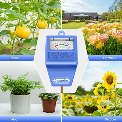 Dr.meter Soil Moisture Meter for Plants, Plant Water Gauge Test Kit - color: Blue