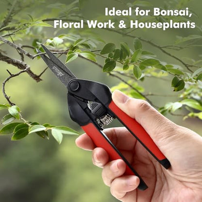 LIVINGO Garden Pruning Shears 2 Pack with Sharp Stainless Steel Blades