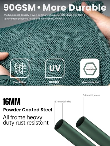 Poray Large 12.3X4FT Tunnel Plant Netting Cover,4.1FT Tall Crop Cage Tomato Netting for Vegetables&Fruits,Durable Gardening Net for Plant and Animals - style: 147*49*49inches Tunnel