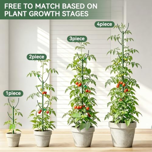 15 Pack Adjustable Stackable Monstera Plant Support Poles Garden Stakes