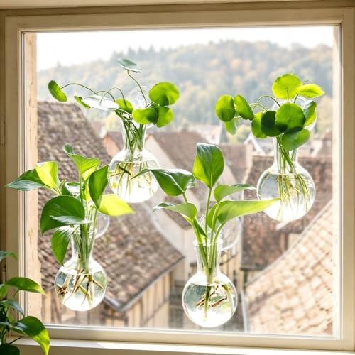 8 Pack Window Propagation Stations, Plastic Plant Terrarium Vases - size: 8 Pcs
