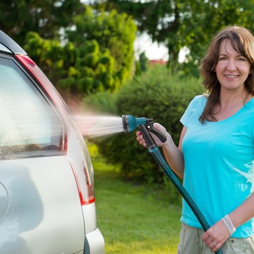 Besiter Garden Hose Nozzle Sprayer 10 Watering Patterns Spray Nozzles Heavy Duty Hose Head Lightweight Hose Attachment 2 Pack - color: Blue Black