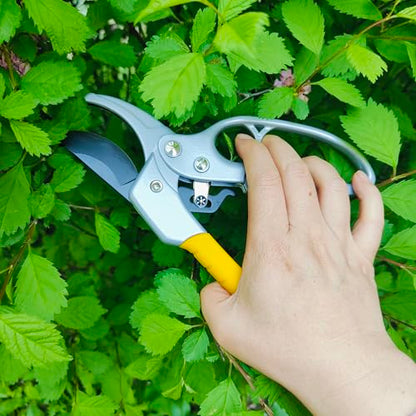 Gardening Pruning Scissors, 3 Times Easier, 1-Inch Cut Capacity Gardening Clippers, Pruning Shears, Strong Garden pruners for weak arthritic hands