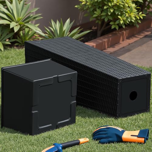 Devoko Resin 32'' Tall Planters, Large Taper Outdoor Planter - color: Black, size: 32" Set of 2